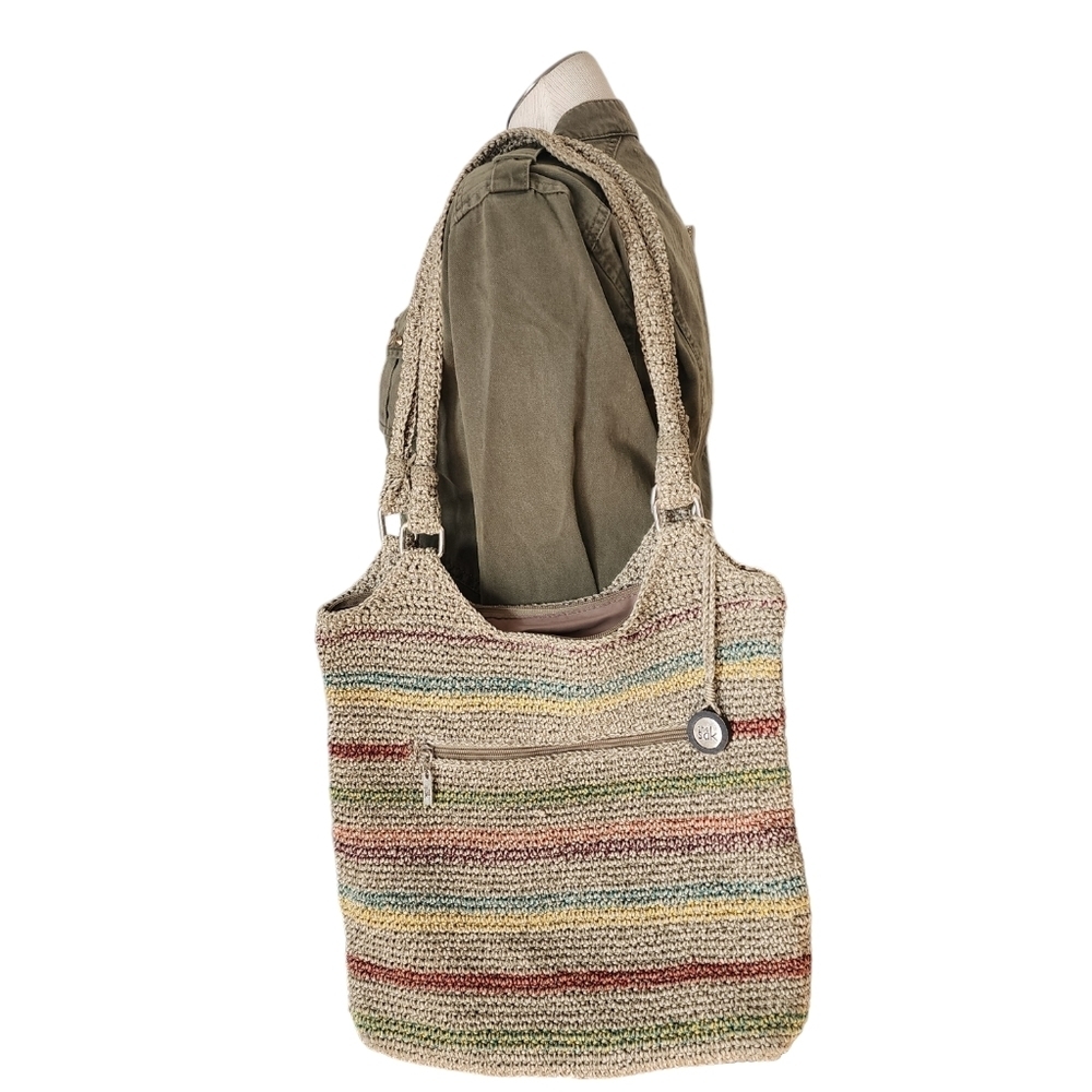 The Sak Crochet Multi Color Striped Shoulder Bag - Picture 2 of 10